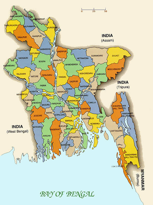 banglades sehirler haritasi